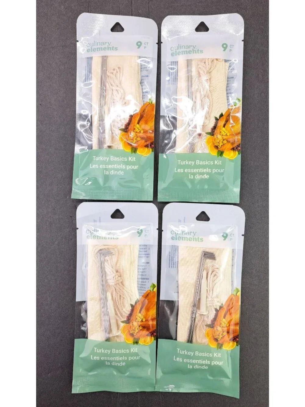 Culinary Elements Turkey Basics Kit Lot Of 4 Timer Stuffing Bag Twine & Lacers